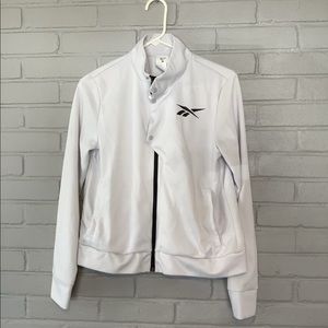 Reebok White Jacket Excellent Sporty Or Casual  stretchy Size Medium